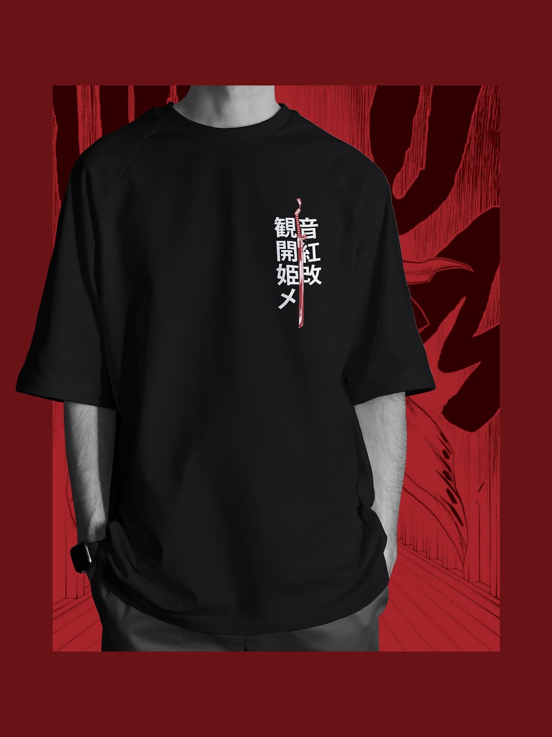 BANKAI - BENIHIME — black tee, front